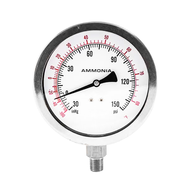 All Stainless Steel Refrigeration Ammonia Gauge