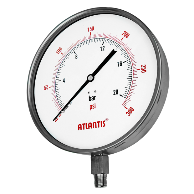 All Stainless Steel Large Size Pressure Gauge