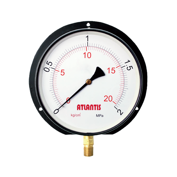 Black Steel Case Large Size Pressure Gauge