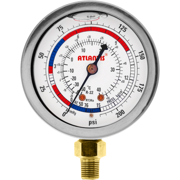 Stainless Steel Case Refrigeration Gauge