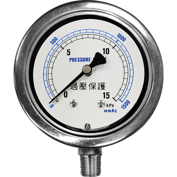 Multi-functional all-steel vertical pressure gauge