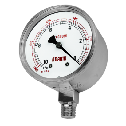 Black Steel Case Micro Pressure Gauge