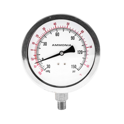 All Stainless Steel Refrigeration Ammonia Gauge