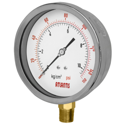4”Stainless Steel Case Pressure Gauge With Zero Adjustment