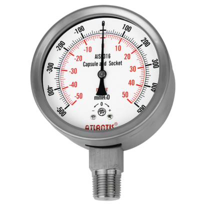 All Stainless Steel Micro Pressure Gauge