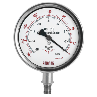 All Stainless Steel Micro Pressure Gauge