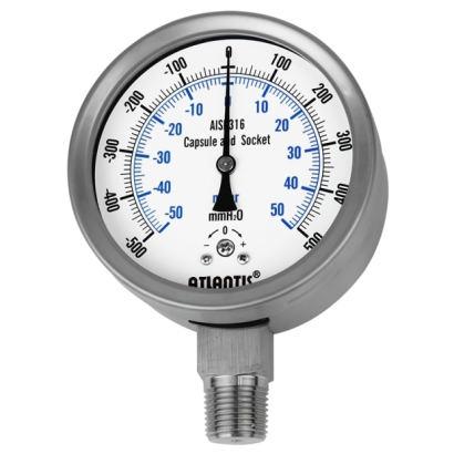 All Stainless Steel Micro Pressure Gauge