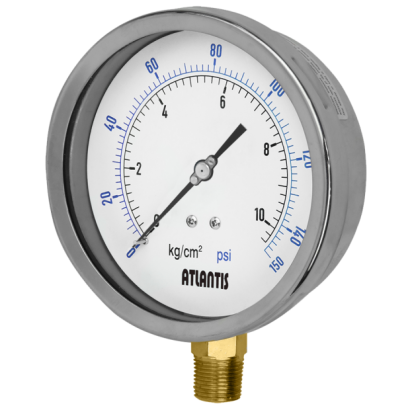 4”Stainless Steel Case Pressure Gauge With Zero Adjustment